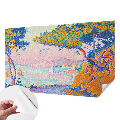 3D Wall Mural featuring a colorful landscape design