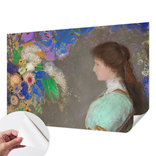 3D photo wallpaper mural featuring a romantic scene
