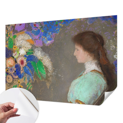 3D photo wallpaper mural featuring a romantic scene