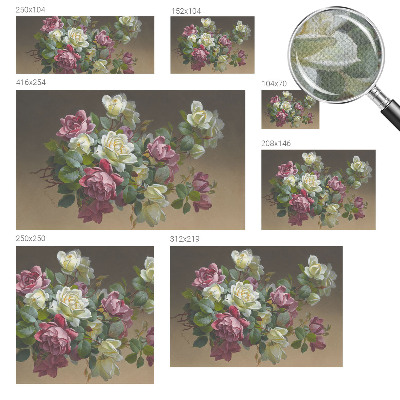 Self-adhesive wall mural with a floral elegance design