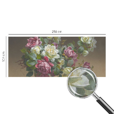 Self-adhesive wall mural with a floral elegance design