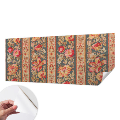 Self-adhesive photo wallpaper with a colorful floral design