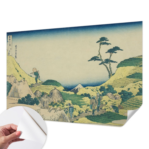 Removable wall mural wallpaper with a rural landscape design