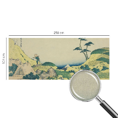 Removable wall mural wallpaper with a rural landscape design