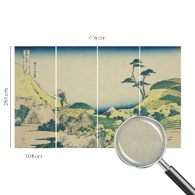 Removable wall mural wallpaper with a rural landscape design