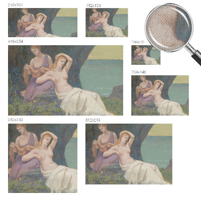 Peel and stick wall mural for living room featuring a seaside scene