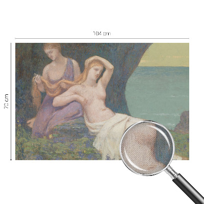 Peel and stick wall mural for living room Seaside scene