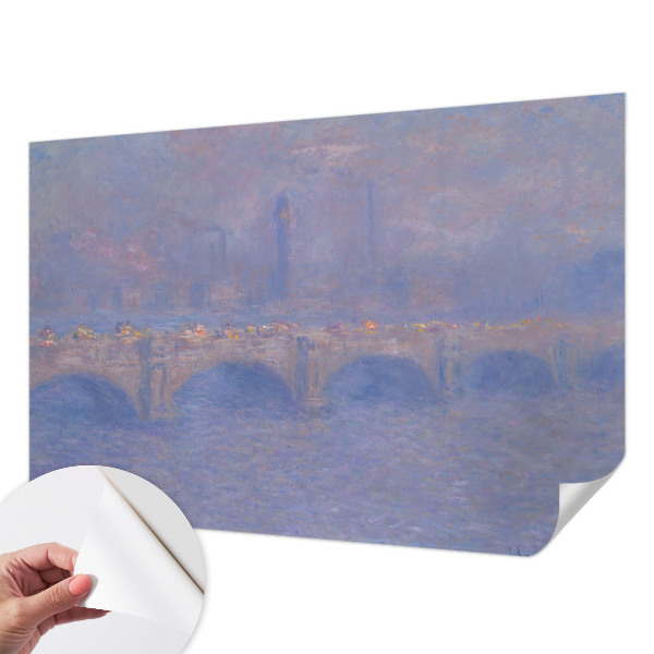 Peel and stick wall mural for kids' room Blue Bridge