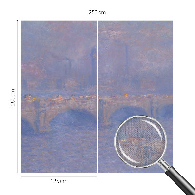 Peel and stick wall mural for kids' room Blue Bridge