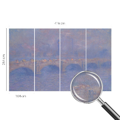 Peel and stick wall mural for kids' room Blue Bridge