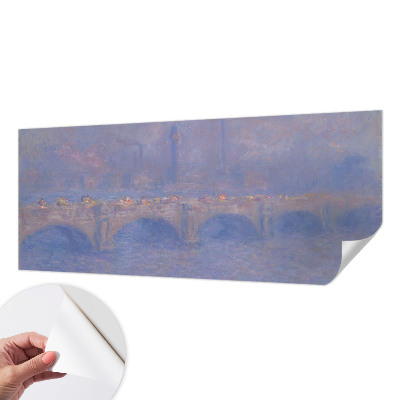 Peel and stick wall mural for kids' room Blue Bridge