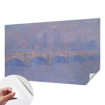Peel and stick wall mural for kids' room Blue Bridge