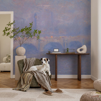 Peel and stick wall mural for kids' room Blue Bridge