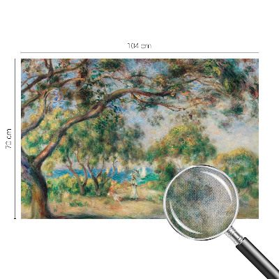 3D wall mural with a seaside landscape motif