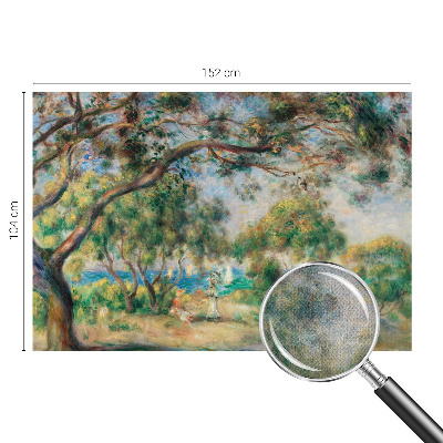 3D wall mural with a seaside landscape motif