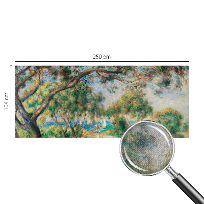 3D wall mural with a seaside landscape motif