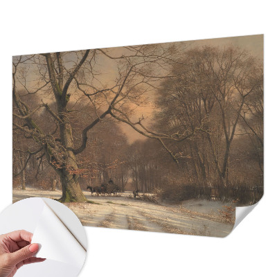 Children's wall mural Winter landscape