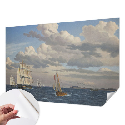3D photo wallpaper mural featuring a sea adventure scene