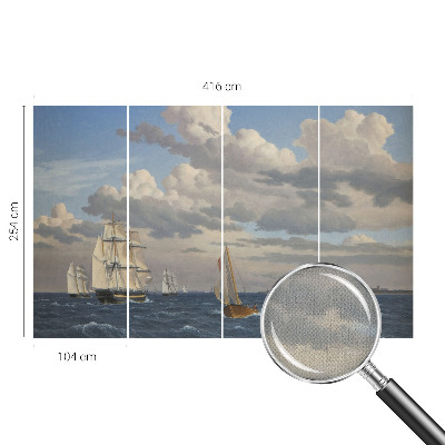 3D photo wallpaper mural featuring a sea adventure scene