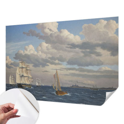3D photo wallpaper mural featuring a sea adventure scene