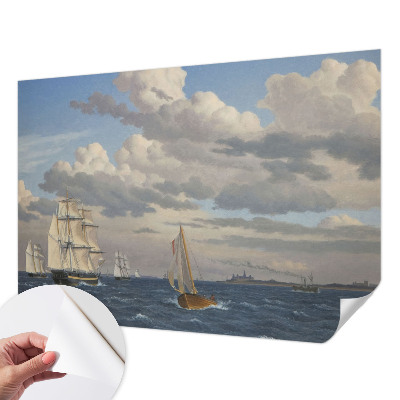 3D photo wallpaper mural featuring a sea adventure scene