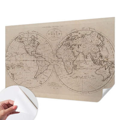 Baby room wall mural Old map