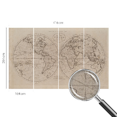 Baby room wall mural Old map