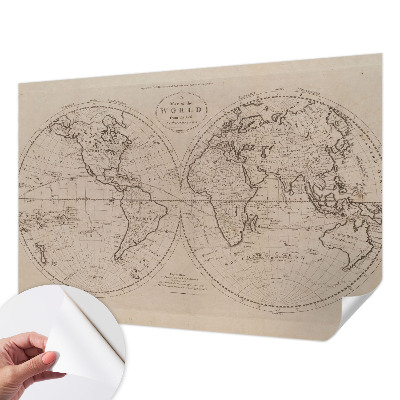 Baby room wall mural Old map
