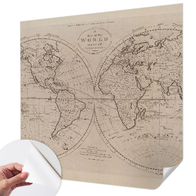 Baby room wall mural Old map