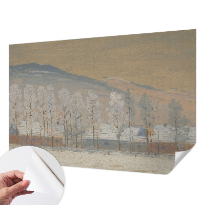 Self-adhesive photo wallpaper with a winter scenery motif