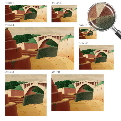 Self-adhesive wall mural featuring a peaceful landscape design