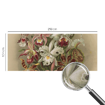 Removable wall mural with a floral elegant pattern
