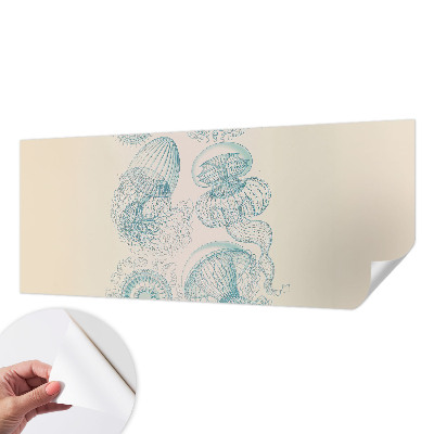 Removable wall mural wallpaper Sea jellyfish
