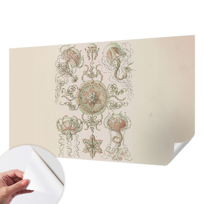 Peel and stick wall mural for living room featuring an underwater world design