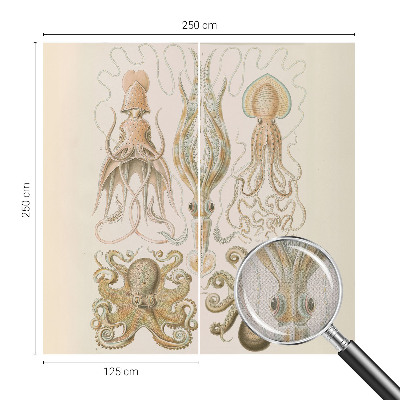 Peel and stick wall mural with a sea life design suitable for bedrooms
