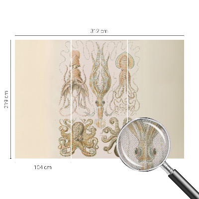 Peel and stick wall mural with a sea life design suitable for bedrooms