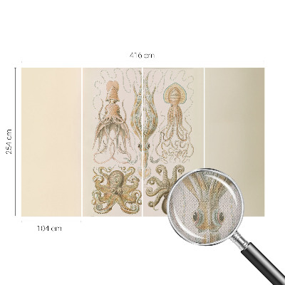 Peel and stick wall mural with a sea life design suitable for bedrooms