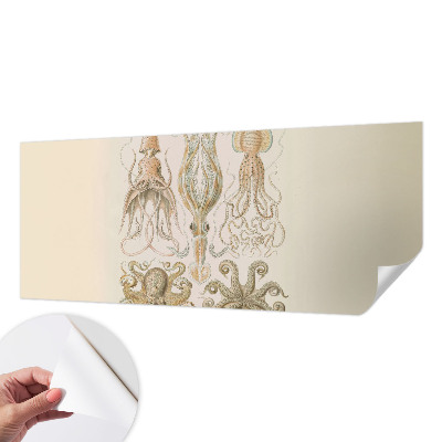 Peel and stick wall mural with a sea life design suitable for bedrooms