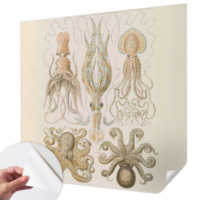 Peel and stick wall mural with a sea life design suitable for bedrooms