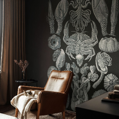 Peel and stick wall mural for kids' room with an underwater theme