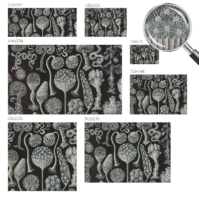 3D wall mural with a magical plants motif