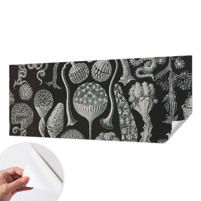 3D wall mural with a magical plants motif