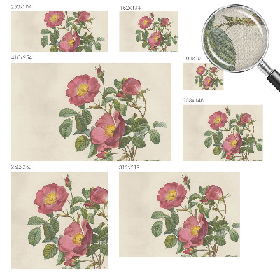 3D photo wallpaper mural with a rose motif