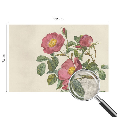 3D photo wallpaper mural with a rose motif