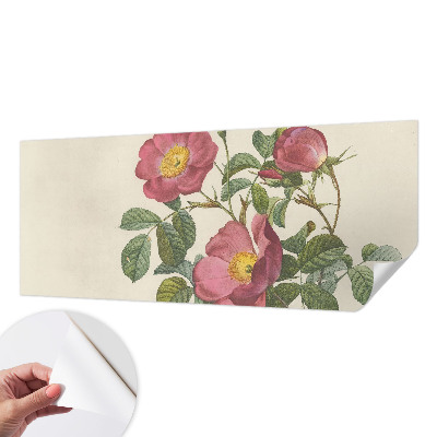 3D photo wallpaper mural with a rose motif