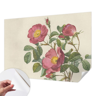 3D photo wallpaper mural with a rose motif