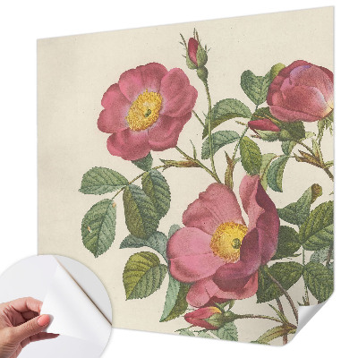 3D photo wallpaper mural with a rose motif