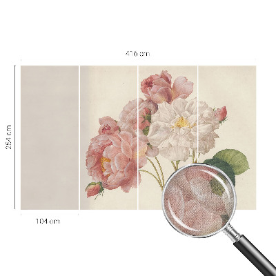 Nursery wall mural Romantic roses