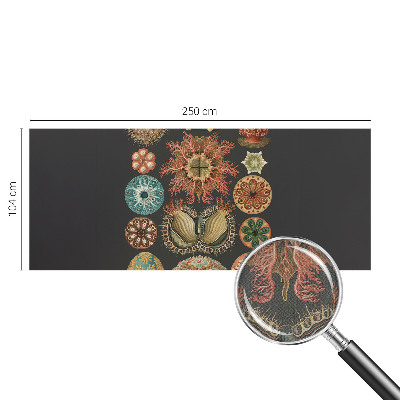 Peel and stick wall mural for living room featuring sea-inspired motifs