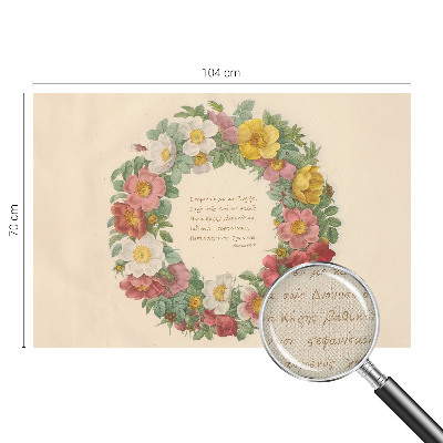 Children's wall mural Floral wreath